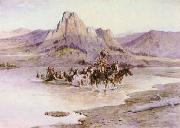 Charles M Russell Return of the Horse Thieves oil painting